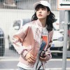 2017 real shot 8951 # loose casual personality flashing powder baseball jacket jacket thin section jacket female students