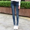 977  embroidery hot diamond hole jeans