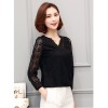 1705 Slim long sleeve V-neck fashion loose waist shirt 