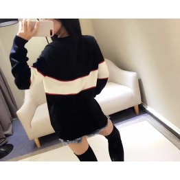 313 contract color letters couple loose wool knitted sweater