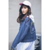 8751 # real shot Korean cowboy short jacket student tide