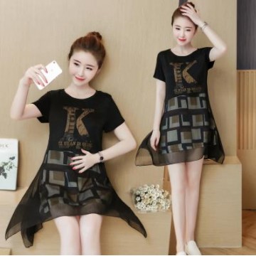 5085 # round neck pregnant women dress