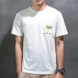 1010 Hongkong style personality loose men t-shirt