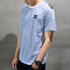 2001 Men's Summer Stripes Leisure Short Sleeve T-Shirt