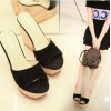 Summer Korean fashion suede platform high-heeled slipper