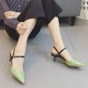 2017 new female summer Mary Jane shoes pointed students girls small fresh high heels