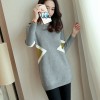 2017 autumn new women Korean version of the long section of the curling round neck knitted sweater women 603