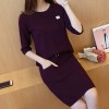 The new shirt sweater two - piece suit dress women fashion autumn and winter long - sleeved sweater tide 723