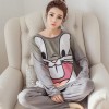 8617 large size fashion rabbit starling printing loose pajamas