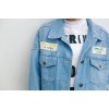 Real shot 8896 # 2017 new Korean version of loose denim jacket female