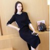 Real shot new sweater two - piece suit dress women fashion autumn and winter long - sleeved sweater tide 725