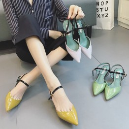 2017 new female summer Mary Jane shoes pointed-toe high heels