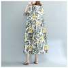 3512-1 # real shot 2017 summer new art large size women's cotton and linen dress