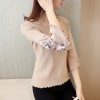 Knit Sweater Sleeve Trousers Sleeve Long Sleeve Korean Shirt 2017 Autumn New Embroidered T-Shirt