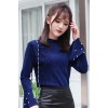 9001 Fashion trumpet long-sleeved  temperament bottoming shirt