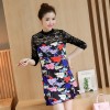 628 pregnant women fall new lace splicing dress