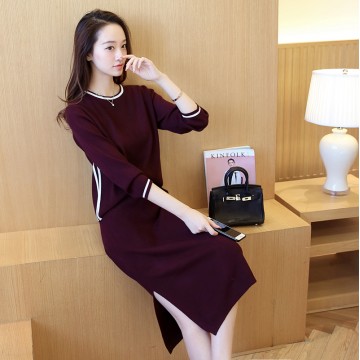 Real shot new sweater two - piece suit dress women fashion autumn and winter long - sleeved sweater tide 725