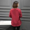 3015 # real shot autumn new large size women's long-sleeved T-shirt short section plus fertilizer to increase round neck shirt