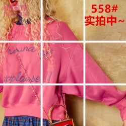 558 lovers autumn loose letter embroidery sweatshirt