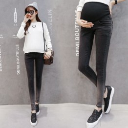 127 black pregnant women pants belly jeans