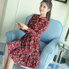 8835 spring chiffon small floral dress