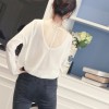 Korean fashion loose solid color T-shirt halter sweater ice silk shirt 6606 #