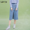 1818 high waist pocket denim half skirt