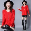 2017 autumn and winter new large size loose sets of thickening sweater women 's winter sweater shirt 8067