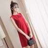 6230 temperament bowtie sleeveless dress