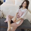 196 Korean fashion fresh sling chiffon strap pants with white blouse