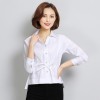 5055 long sleeves slim belt cotton shirt