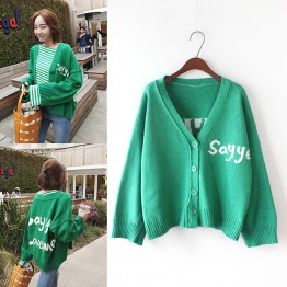 8375 fashion young look lettes loose sweater