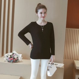 6680 long sleeve maternity solid color T-shirt