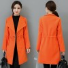 8201 slim waist lapel woolen coat