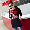 5350 real shot in the long sweater thickening plus large size women's autumn and winter new