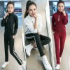 7121#Spring and Autumn Korea fashion cardigan thin students running sports two sets