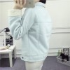 1859  lapel long sleeve warm cotton lamb wool jacket