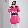 5339 thicken fleece long hooded sweatshirt