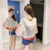 Korean fashion V - neck wide loose sweater long - sleeved jacket 554