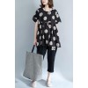 large size women's cotton printing dots waist thin T shirt skirt 8790 #