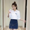1819 new five-point sleeve dolls Korean fashion embroidered bat sleeves loose shirt