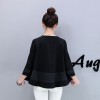 773 real shot 2017 autumn large size women loose fashion bottoming shirt seven sleeves shirt