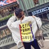 8027 ulzzang loose Harajuku students color matching couple baseball jacket