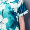 3551 Chinese style stand collar loose large dress printing improved cheongsam