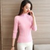8055 women's long-sleeved elastic slim short sweater