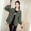 1983 2017 autumn new loose casual short jacket army green jacket