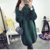 Autumn and winter new high-necked sweater jacket long loose thick sweater 9582#