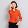 5055 long sleeves slim belt cotton shirt