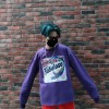 88002 Korea INS hot sale purple poisoning long-sleeved loose sweatshirt