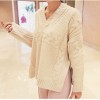 340 # Korea fashion Spring and Autumn New V-neck knitting special loose sweater